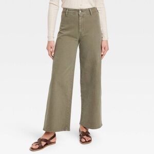 NWOT Universal Thread High Rise Sailor Wide Leg Jeans - Olive